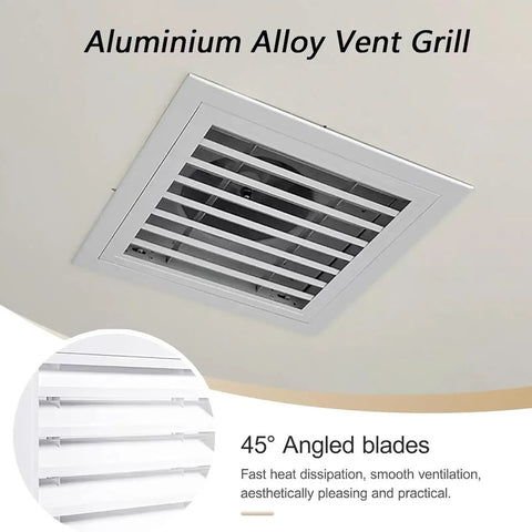 Rock Solid 30X30 Steel Air Return Vent Cover With Built In Filter And Clean Black Front Plate For Smooth HVAC Airflow mounted on ceiling.