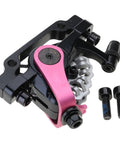 Close-up of Heavy Duty Aluminum Alloy Disc Brake Kit For Electric And Mountain Bikes Featuring Dual Piston Hydraulic Calipers.