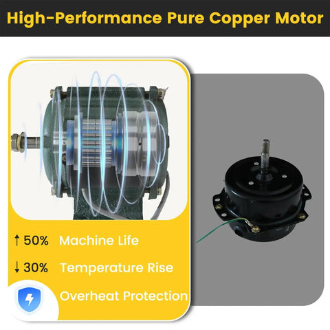 High-performance pure copper motor with overheat protection for Heavy Duty 8 Inch Air Mover Portable Ventilation Fan 3500RPM 1000CFM