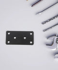 Six Piece Stainless Steel Flat Joining Plates With Screws For Wood Furniture Repair And Reinforcement Straight Metal Mending Brackets