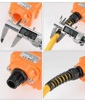PG7 Cable Gland With Strain Relief Waterproof Nylon Plastic Connector for 3mm to 6.5mm Wire Diameter installed in orange electrical box