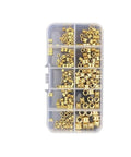 Brass Heat Set Inserts Kit With Knurled Threaded Nuts For 3D Printing furniture and DIY Fasteners 220 Pieces In Clear Storage Box