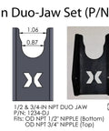 Quick Coupler Hand Clamp Duo Jaw Set In 1/2 Inch And 3/4 Inch Sizes 18 Inch Clamp Length Blue Black Finish Choose Your Jaw Style, black duo jaws set