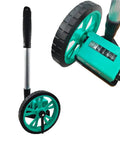 Mechanical Digital Roller rangefinder, manually Pushed rangefinder Wheel with blue-green handle and measuring wheel.