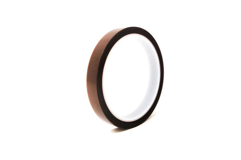 Kapton Polyimide Low Static Adhesive Tape, Three Inch Core, One Mil Thick, Half Inch Width, Side View