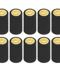 10 units of 100 Pack Black PVC Heat Shrink Wine Bottle Caps 32mm Easy Seal Shrink Wrap Sleeves For DIY Wine Bottling And Beverages