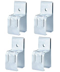 Beefy Heavy Duty Box Rail Hanger Brackets For Barn Doors Set Of Four Galvanized Steel Hardware With Rust Proof Finish