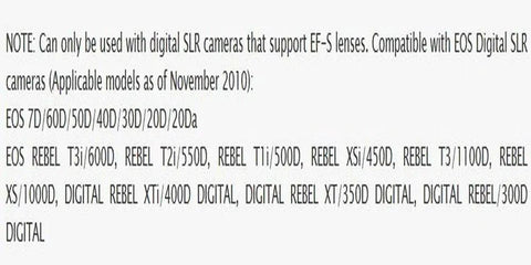 Compatibility list for Go-To 55-250mm F4-5.6 IS STM Telephoto Zoom Lens with Image Stabilization on EOS digital cameras.
