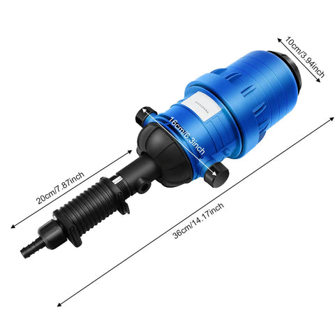 Adjustable Water Powered Fertilizer Injector For Drip Irrigation 0.4 Percent To 4 Percent Flow Rate High Efficiency Dosing Pump