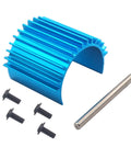 Blue metal heatsink and screws for Metal RC Gearbox With 370 Brush Motor For WPL B14 B14K B24 B24K B16 B16K B36 B36K C14 C14K C24 C24K RC Car 12V DC Upgrade