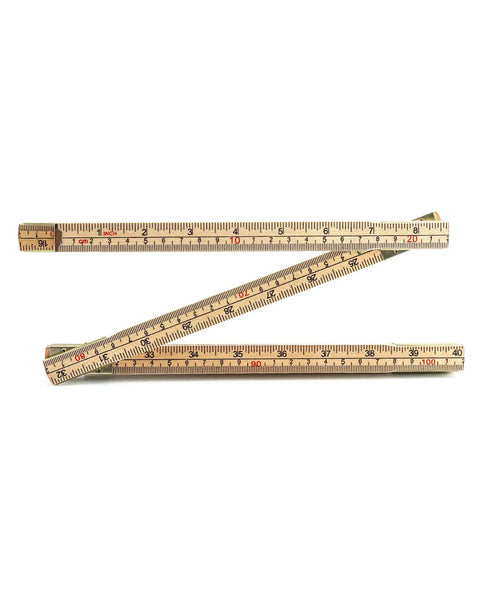 Two Pack Folding Wood Rule 6 Ft 6 In Ruler With US And Metric Measurements For Carpenters One Hand Operation No Ladder Needed Durable Birch Wood Foldable Pro Measuring Tool