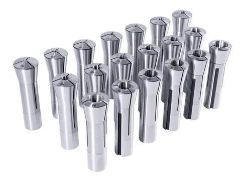 R8 Collets Set 19 Pc 2 To 20 Mm With 1 Mm Increments Pro Grade Hardened And Ground for CNC Milling Lathe Machining
