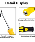 6 In 1 Screwdriver Set With Magnetic Precision Bits showing rotatable grip head and hexagonal metal fixing bolt