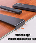 Pro Grade Laminate Flooring Installation Kit with widened pull bar on wood showing 70mm edge, tapping block, and mallet handle.