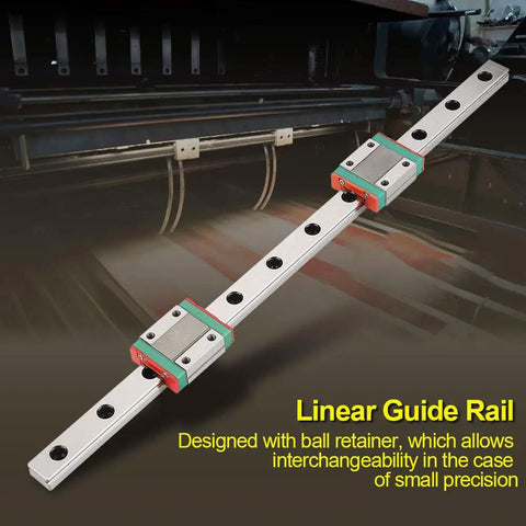 Compact 300mm Mini Linear Rail Guide with two MGN12B slide blocks for precise 3D printers and CNC machines includes side lubrication inlet
