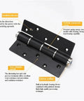 Heavy Duty Hydraulic Door Closer With Aluminum Buffer Hinge Silent Soft Close Design Hidden Multi Function Cabinet Hardware Automatic Self Closing Zero Drag Smooth Glide Two Piece Set, showing installation direction and features.