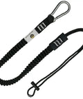 Shock Absorbing Tool Lanyard With Steel Self Locking Carabiner Adjustable Loop And One Hand Release 15 Pound Weight Capacity For Safe Clipped Gear On The Job