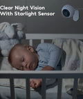 Indoor Security Camera 4MP WiFi With 2 Way Audio For Home Use, Pet Camera With Phone App watching sleeping baby at night