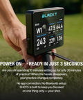 Shot5 Golf Launch Monitor Portable Doppler Radar Swing Speed Trainer Real Carry Distance Ball Speed Club Head Speed Smash Factor Distance Tracking Indoor Outdoor Practice
