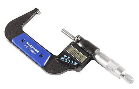 Seven Key Pro Grade Electronic Digital Micrometer Waterproof With Large Display Auto On Off 50 To 75 mm Range, side view