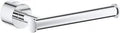 Atrio Toilet Paper Holder in Starlight Chrome, slick modern bathroom accessory for quick upgrades, durable stainless steel mount