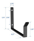 Dual Pack Garage Ceiling Rack Hooks Accessory For Ceiling Storage, Heavy Duty 35 Lbs Rated, 70 Lbs Tested, Scratch Resistant Black Finish