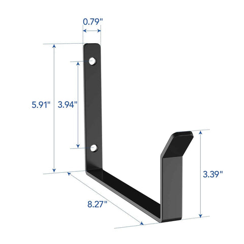Dual Pack Garage Ceiling Rack Hooks Accessory For Ceiling Storage, Heavy Duty 35 Lbs Rated, 70 Lbs Tested, Scratch Resistant Black Finish