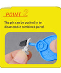 Parts Separator Tool For Hobby Model Kits, Glue-Free Assembly, easy disassembly with blue handle and pin insertion