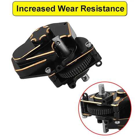 Beefed Up 1 To 24 Brass Transmission Case With Internal Gear Assembled Gearbox for RC crawler, CNC machined brass and steel