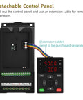 Get Real Control With This Variable Frequency Drive Inverter From 3KW To 5KW VFD 380V AC Motor Speed Controller For Ultra Smooth Adjustable RPMs And Easy Motor Tuning. Detachable control panel with display and wiring