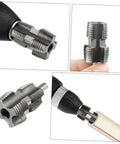 BESPORTBLE PPR PVC Pipe Threading Tool For Electric Drill And Manual Use, showing robust steel adapter threading 1/2 and 3/4 inch PVC.