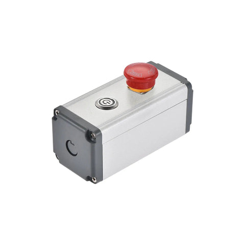 Dual Hole 16mm Aluminum Push Button Station Box With PG7 Cable Gland Heavy Duty Enclosure For DIY Electrical Projects, side view