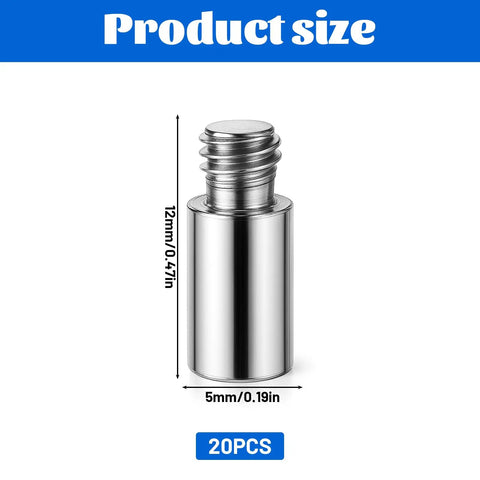 Product size of Heavy Duty 20 Piece Scrapbook Extension Posts And Bookbinding Screws Rust Proof Copper 12 Millimeter Spacer Rings