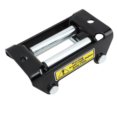 Beefy 2000Lb Winch Roller Fairlead For ATV UTV And Truck Heavy Duty Electric Winch Cable Guide With Erosion Proof Steel Frame For Tough Recovery And Load Bearing, black steel roller fairlead