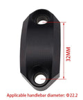 Slick Cnc Aluminum Motorcycle Brake Clutch Master Cylinder Clamp Cover Caps For 22Mm Handlebars showing black cap and measurement.