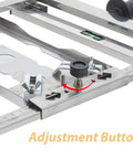 Close-up of the adjustment button on the Adjustable Stainless Steel Edge Guide Positioner For Cutters And Grinders.