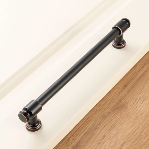 10 Pack 7.5 Inch Oil Rubbed Bronze Cabinet Pulls Handles for Cabinets Drawers Dresser Cupboard Bedroom Bathroom Solid Metal Hardware