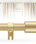 Gold Curtain Rod 28 To 48 Inch Adjustable Splice Rod With Two Brackets Easy Install End Caps Built For No Fuss Setup