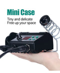 2 In 1 750W Soldering Station With Hot Air Rework Gun And LCD Display held in hand showing compact size