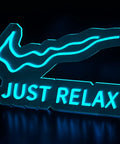 Just Relax LED Neon Light Sign For Wall Decor USB Powered With Switch Bright Neon Lights For Party Vibe Office Yoga Room Bar Game Room And Home Lounge in ice blue