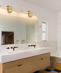 Gold Vanity Light Over Mirror 24 Inch LED 18W, Dope Warm 3500K Modern Bathroom Sconce Wall Lighting with Acrylic Shade