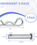 532132673 Clevis Pin And Hairpin Clip Kit 2 Pack For Tillers DIY Replacement Fits Husqvarna Poulan Jonsered dimensions