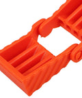 Close-up of orange 4 Piece Ratchet Woodworking Strap Clamp Blocks Set For Quick Fix Band Clamps Polygon Design Woodworking Accessories