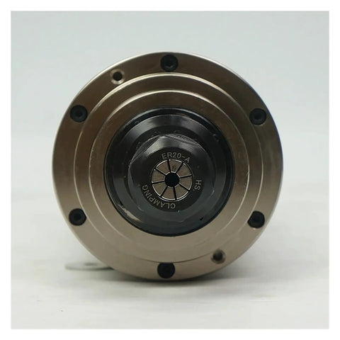Front view of Heavy Duty 5.5KW CNC Water Cooled Spindle Motor For Milling Machines, 220V, showcasing ER20 collet.