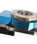 Built Tough CNC Turntable With Hollow Rotary Actuator And Planetary Gearbox For Robot Reducer Tasks, close-up view, aluminum, designed for automation.