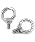 10 Pack Stainless Steel M10 Shoulder Lifting Ring Eye Bolts With Male Thread For Machinery Heavy Duty Ring Shoulder Eye Bolts Rust Resistant 304