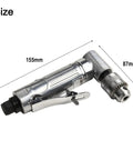 Heavy Duty Pneumatic Right Angle Die Grinder 15000 RPM Air Powered 90 Degree Drill Adapter shown with dimensions 155mm and 87mm.