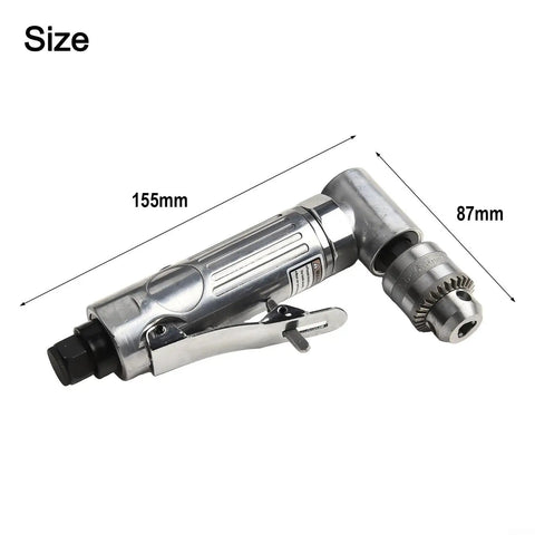 Heavy Duty Pneumatic Right Angle Die Grinder 15000 RPM Air Powered 90 Degree Drill Adapter shown with dimensions 155mm and 87mm.