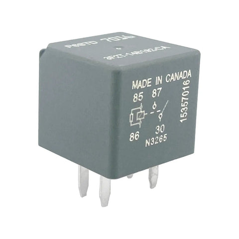 Ford Compatible 12V 40A 4 Pin SPST Automotive Power Relay front view with pin configuration