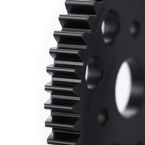 Close-up of Sturdy Steel 48T M1 Spur Gear Set For One Tenth Scale RC Cars Upgrade Fits Traxxas Arrma Losi HPI Savage Hobao Revo